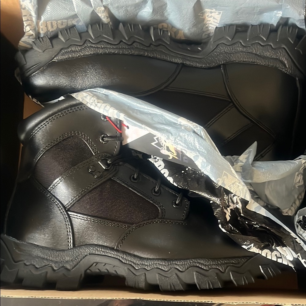 Rocky Black Tactical Steel Tow Durable Boots NWT
